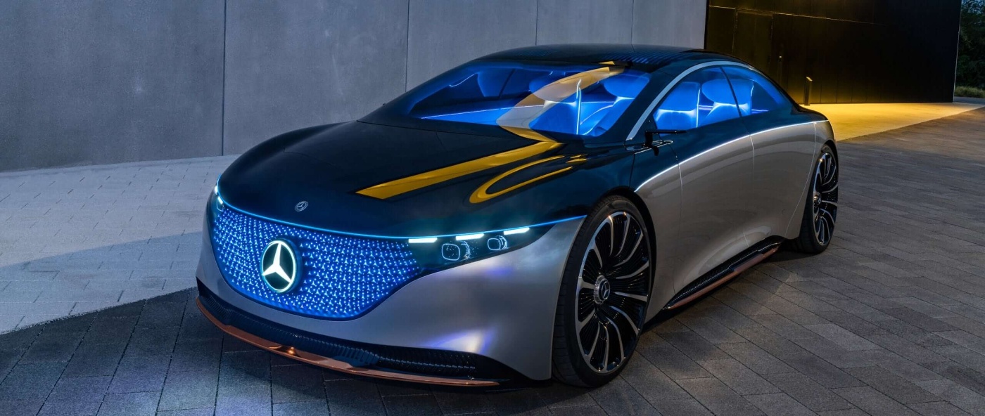 Futuristisches Design par ex­cel­lence: Die Studie des EQS macht Lust auf mehr, was es davon in die Serie schafft ist allerdings noch unklar. © Mercedes 