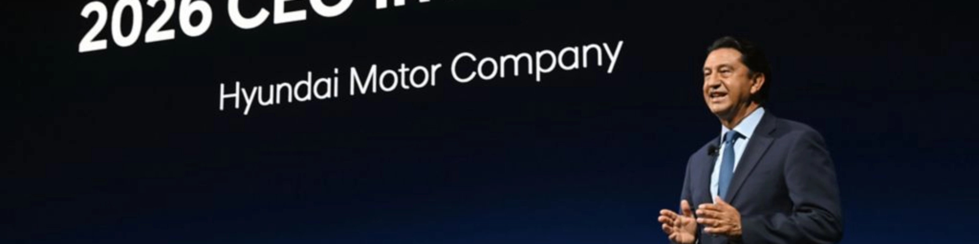 Redner auf der Bühne beim CEO Investor Day 2026 der Hyundai Motor Company.