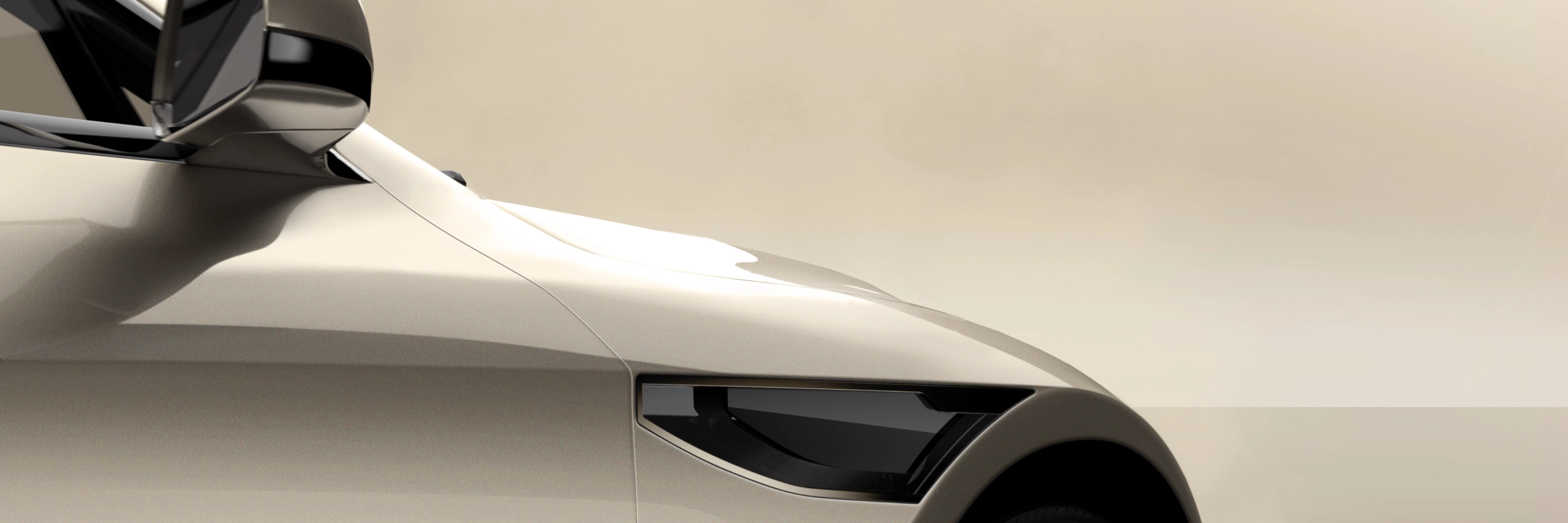 Windshield view showing integrated sensor unit behind the rearview mirror.