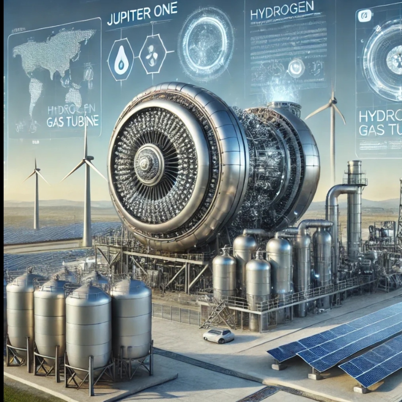 The Jupiter One hydrogen generator operational in China, showcasing its massive structure.